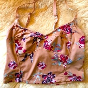 Free people Vintage aloha floral bra bustier crop
